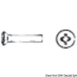 Convex countersunk cross screw 4x30 AISI 304 MET/TGS4X30